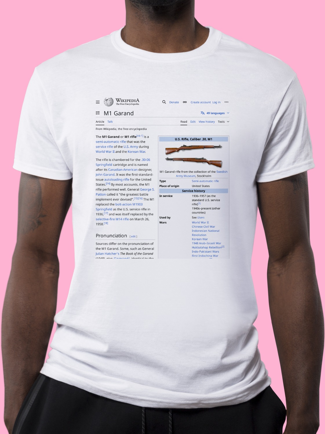 M1_Garand Wikipedia Shirt