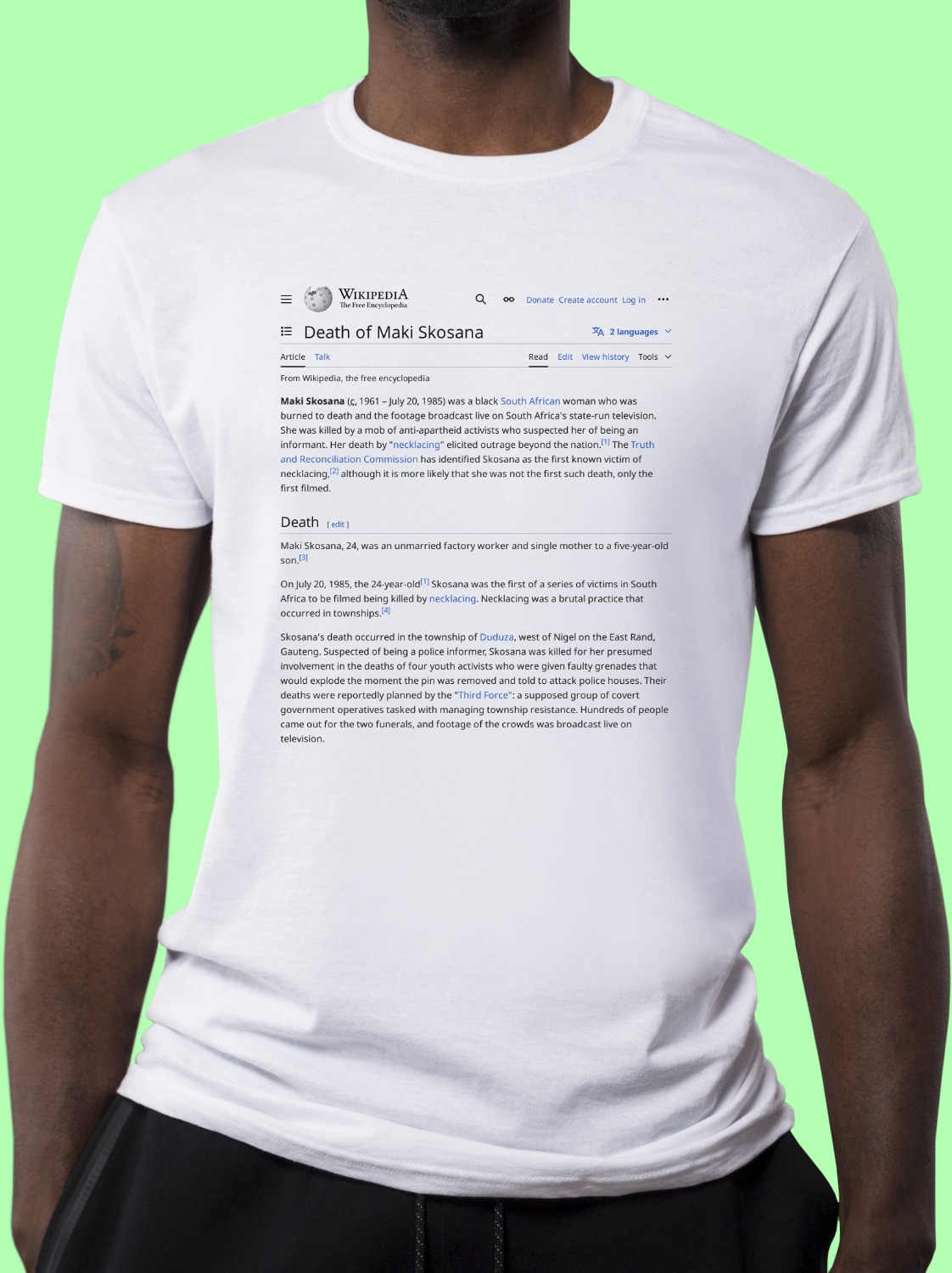 Maki_Skosana Wikipedia Shirt