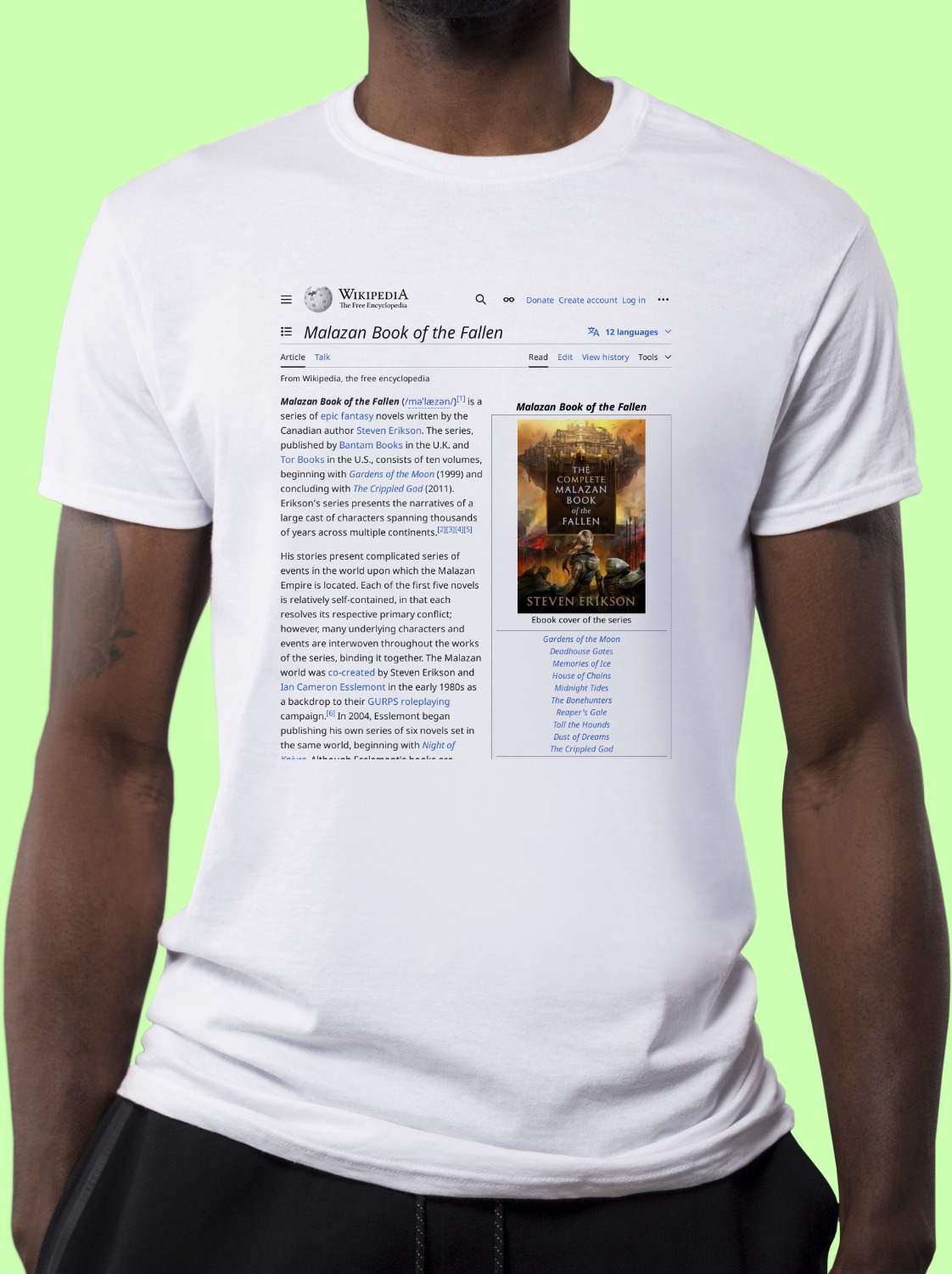 Malazan_Book_of_the_Fallen Wikipedia Shirt