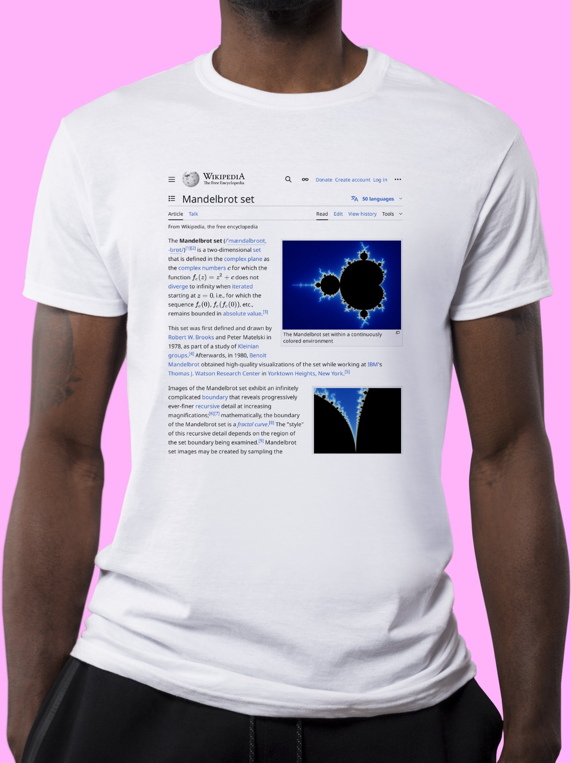 Mandelbrot_set Wikipedia Shirt
