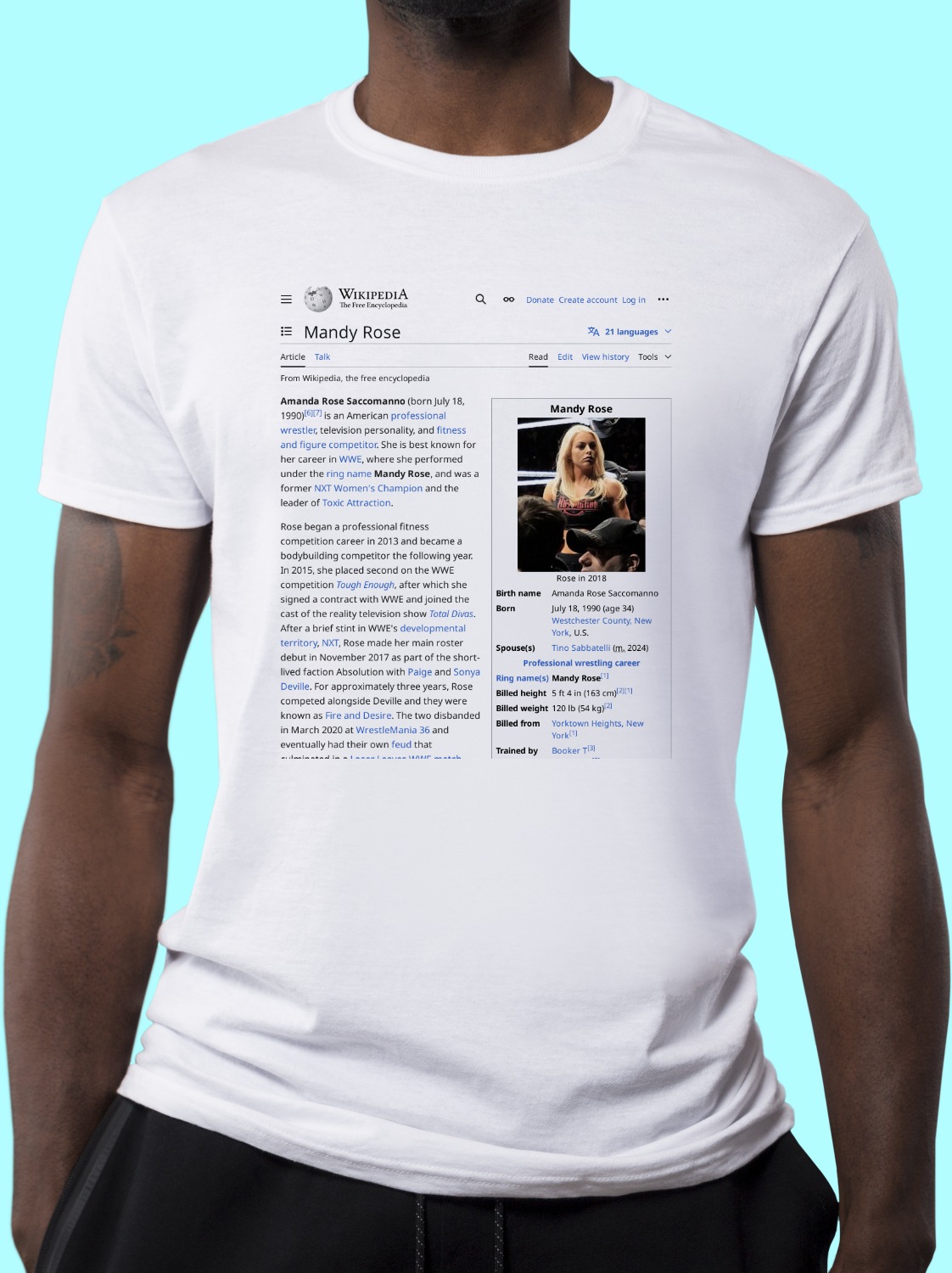 mandy rose t shirt
