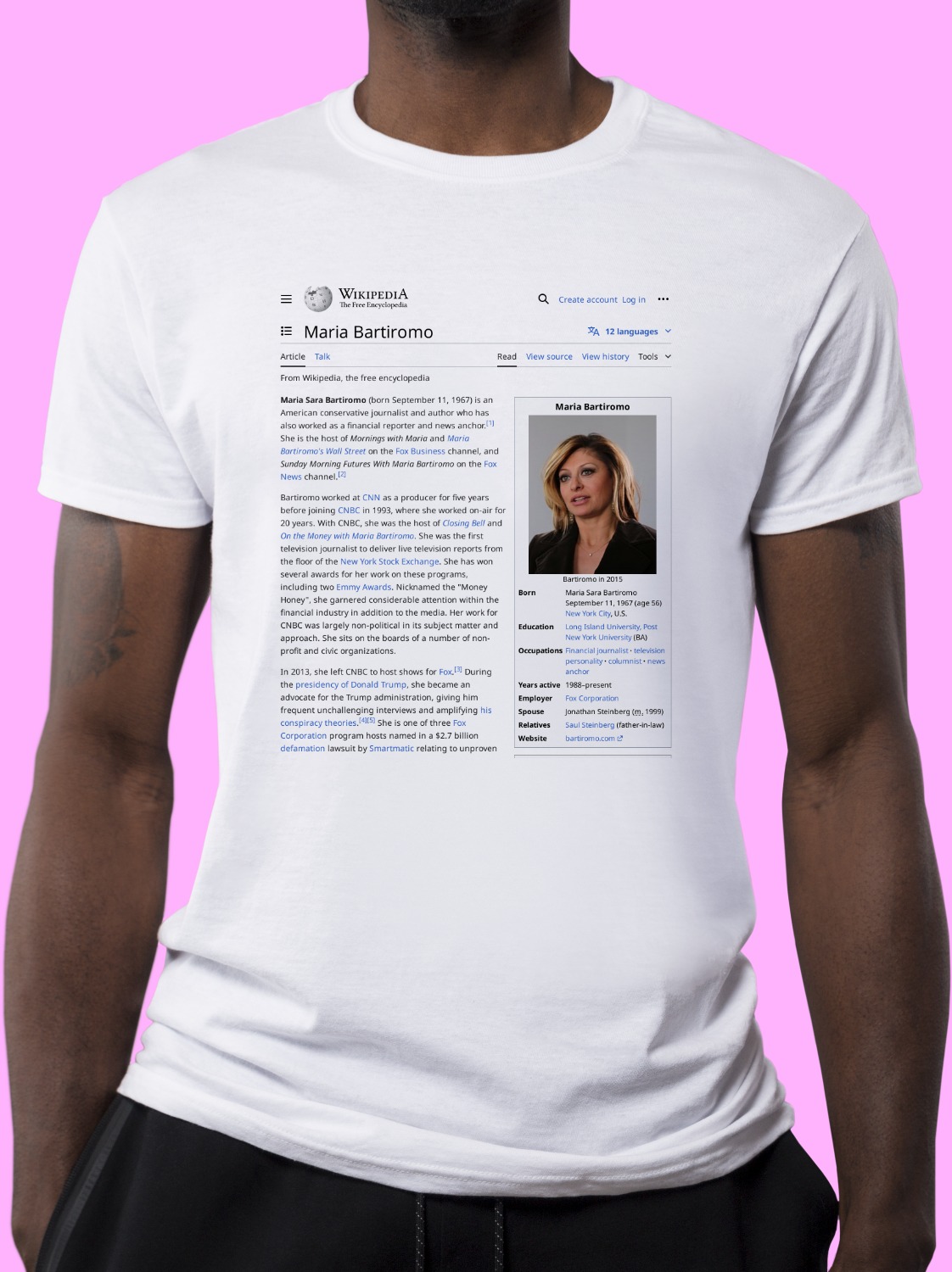 Maria_Bartiromo Wikipedia Shirt