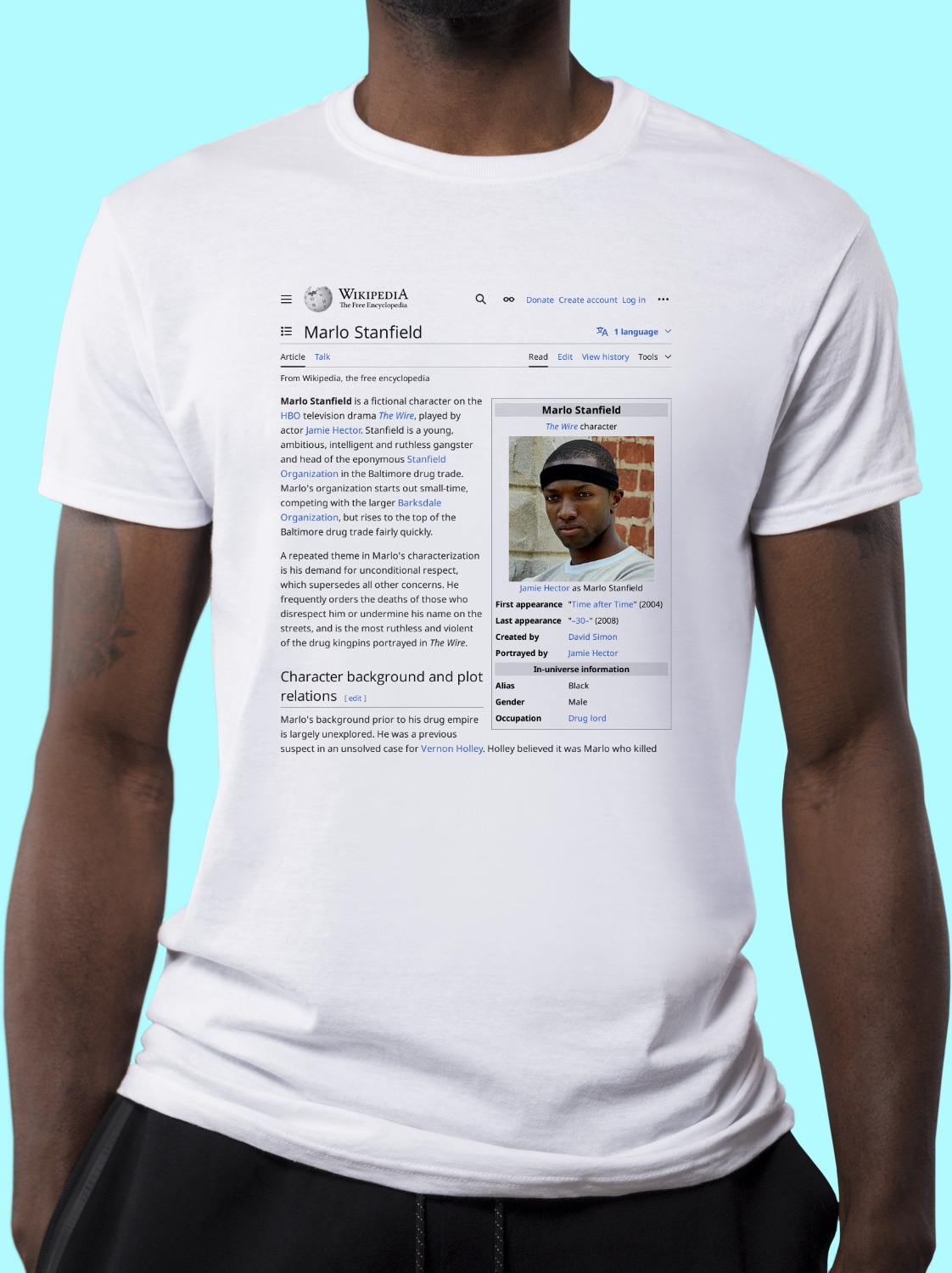 Marlo_Stanfield Wikipedia Shirt