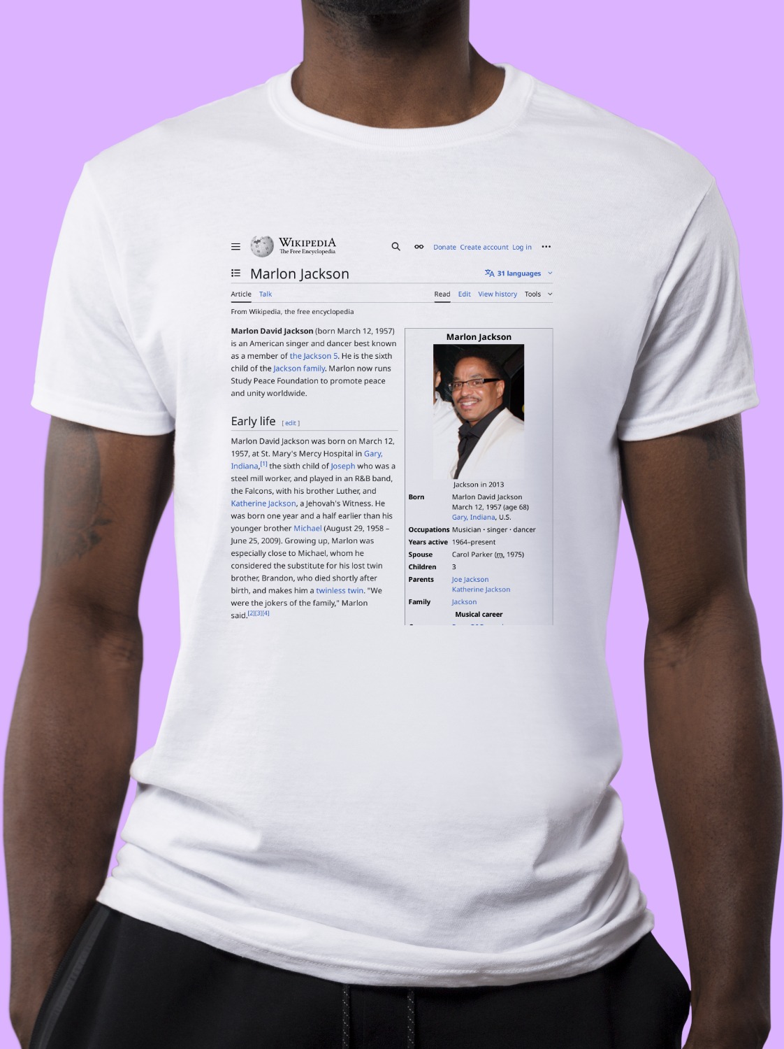 Marlon_Jackson Wikipedia Shirt