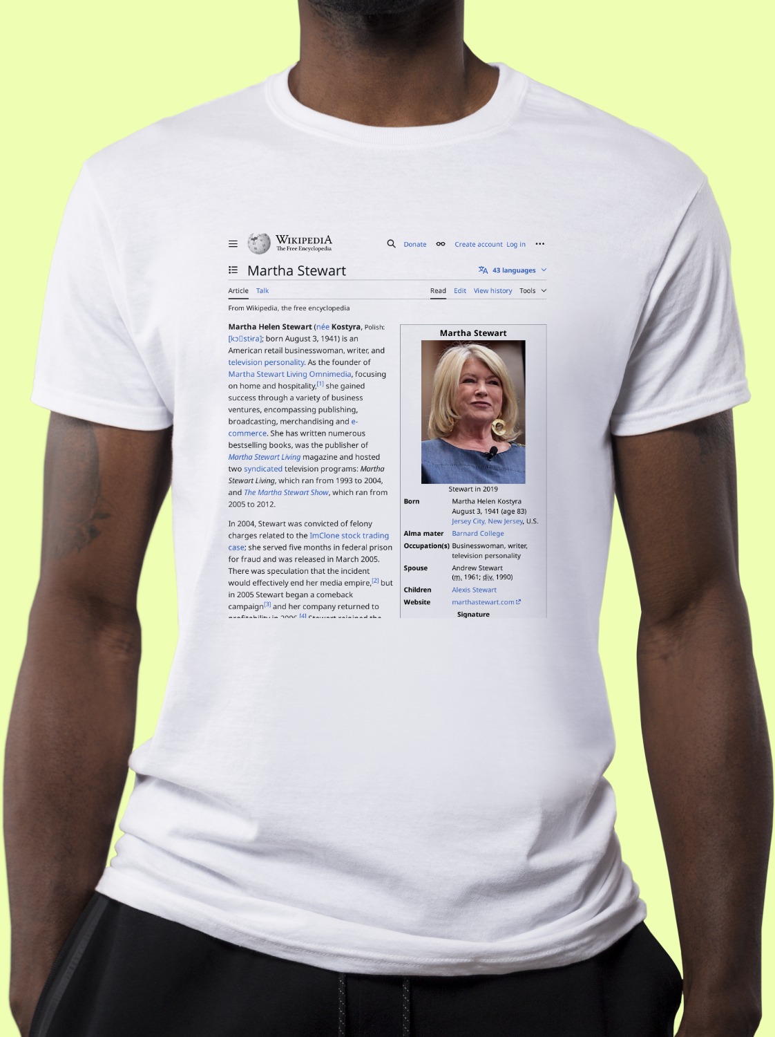 Martha_Stewart Wikipedia Shirt