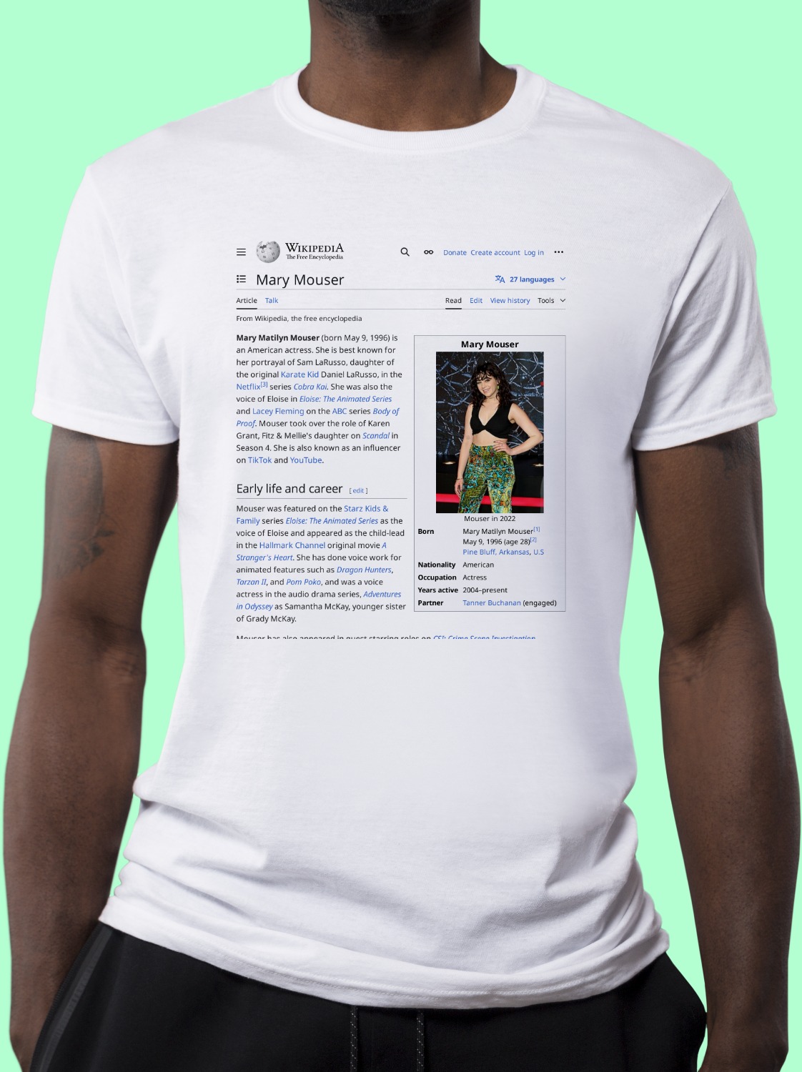 Mary_Mouser Wikipedia Shirt