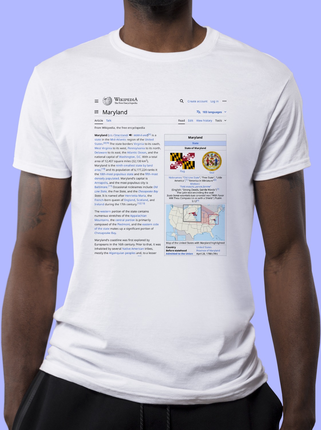 Maryland Wikipedia Shirt