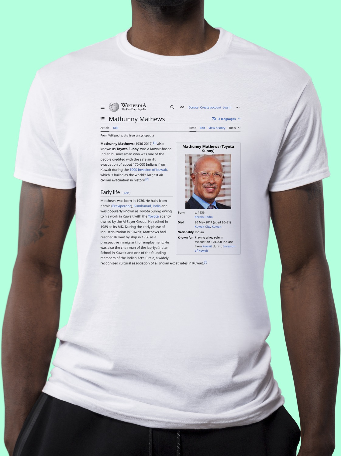 Mathunny_Mathews Wikipedia Shirt