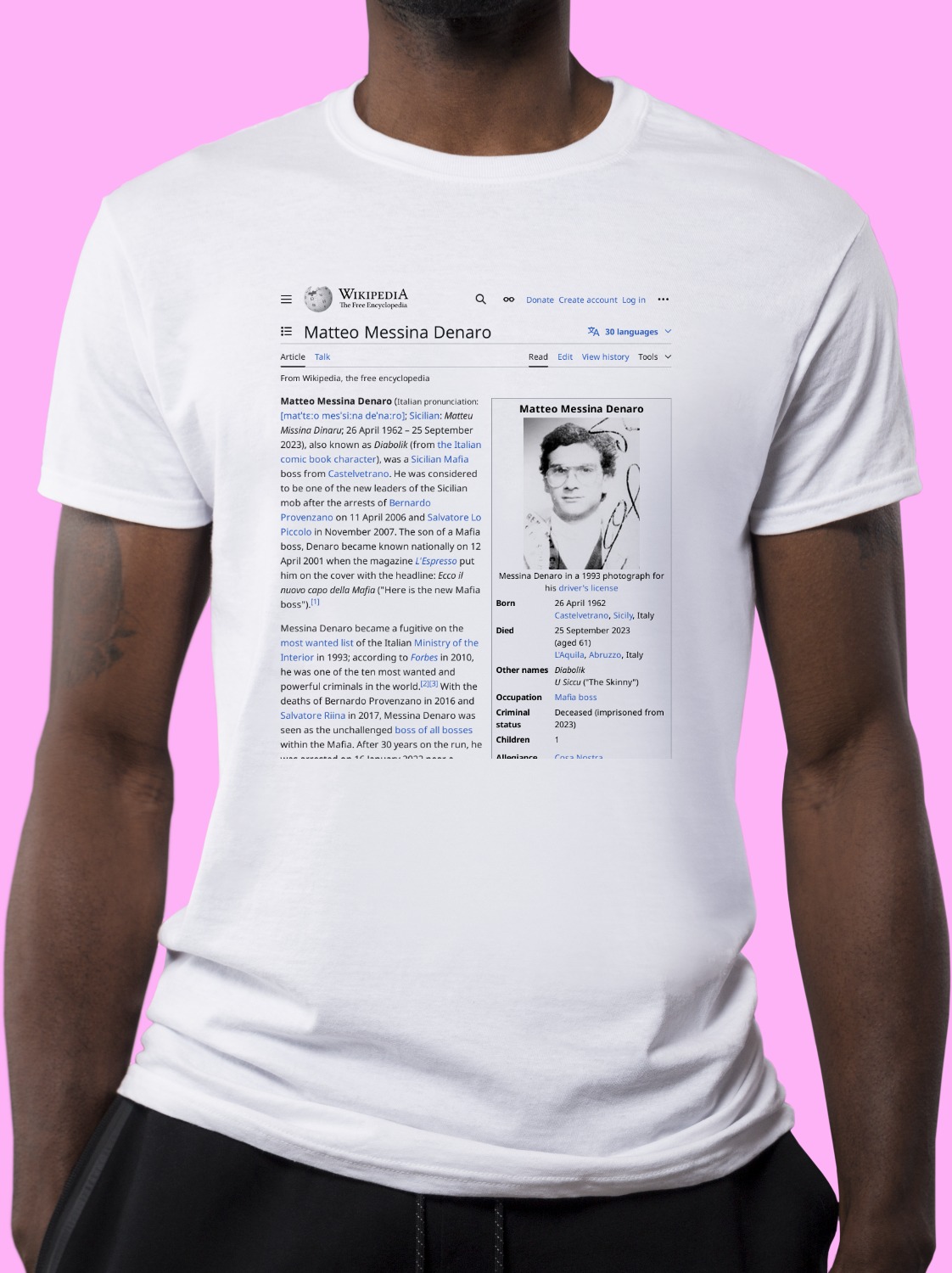 Matteo_Messina_Denaro Wikipedia Shirt