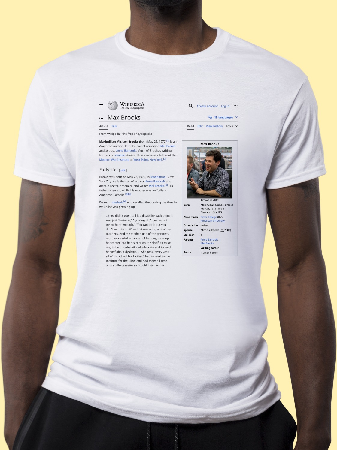 Max Brooks Wikipedia T Shirt