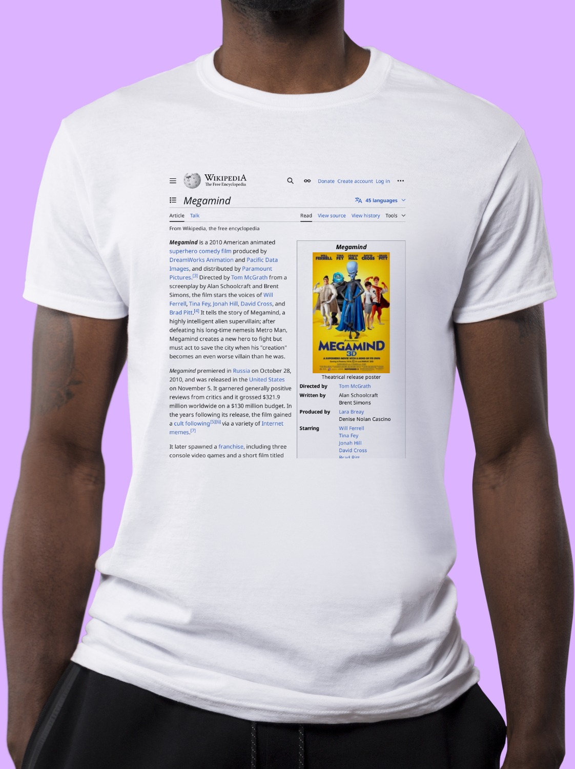 Megamind Wikipedia Shirt