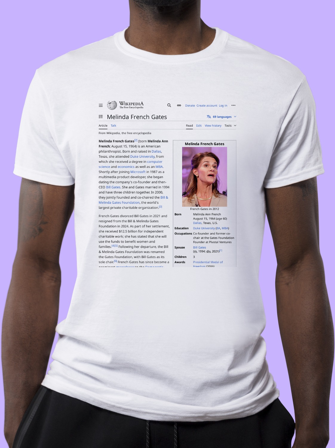 Melinda_Gates Wikipedia Shirt