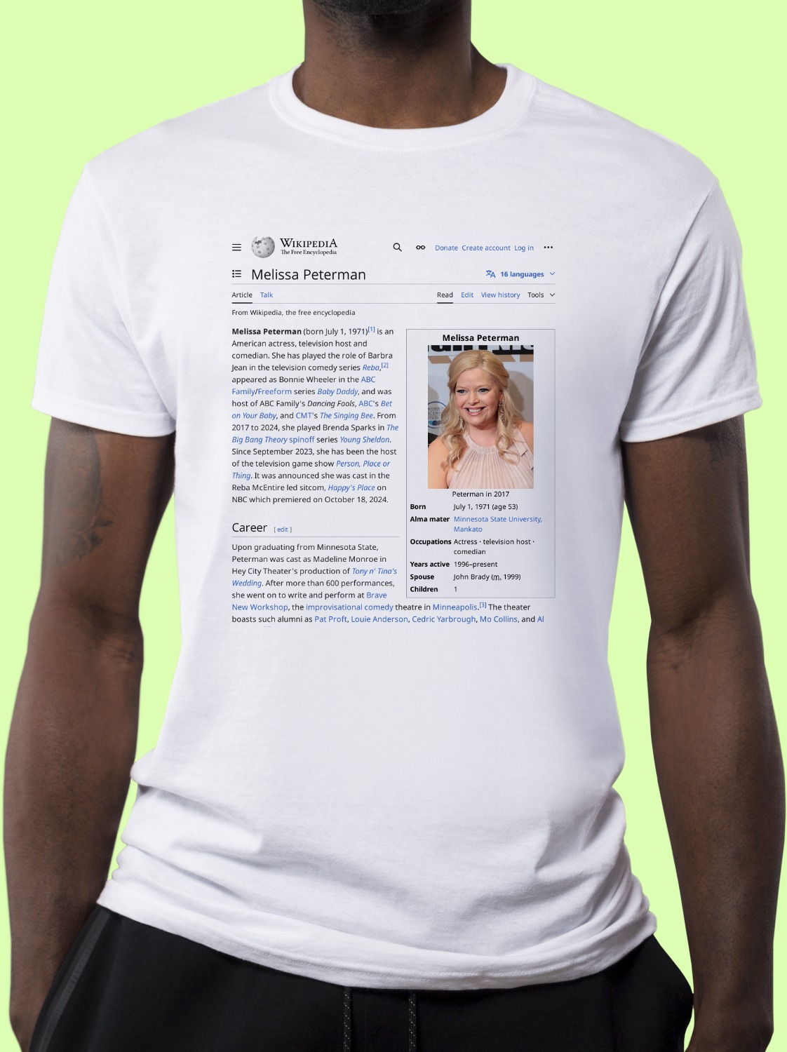 Melissa_Peterman Wikipedia Shirt