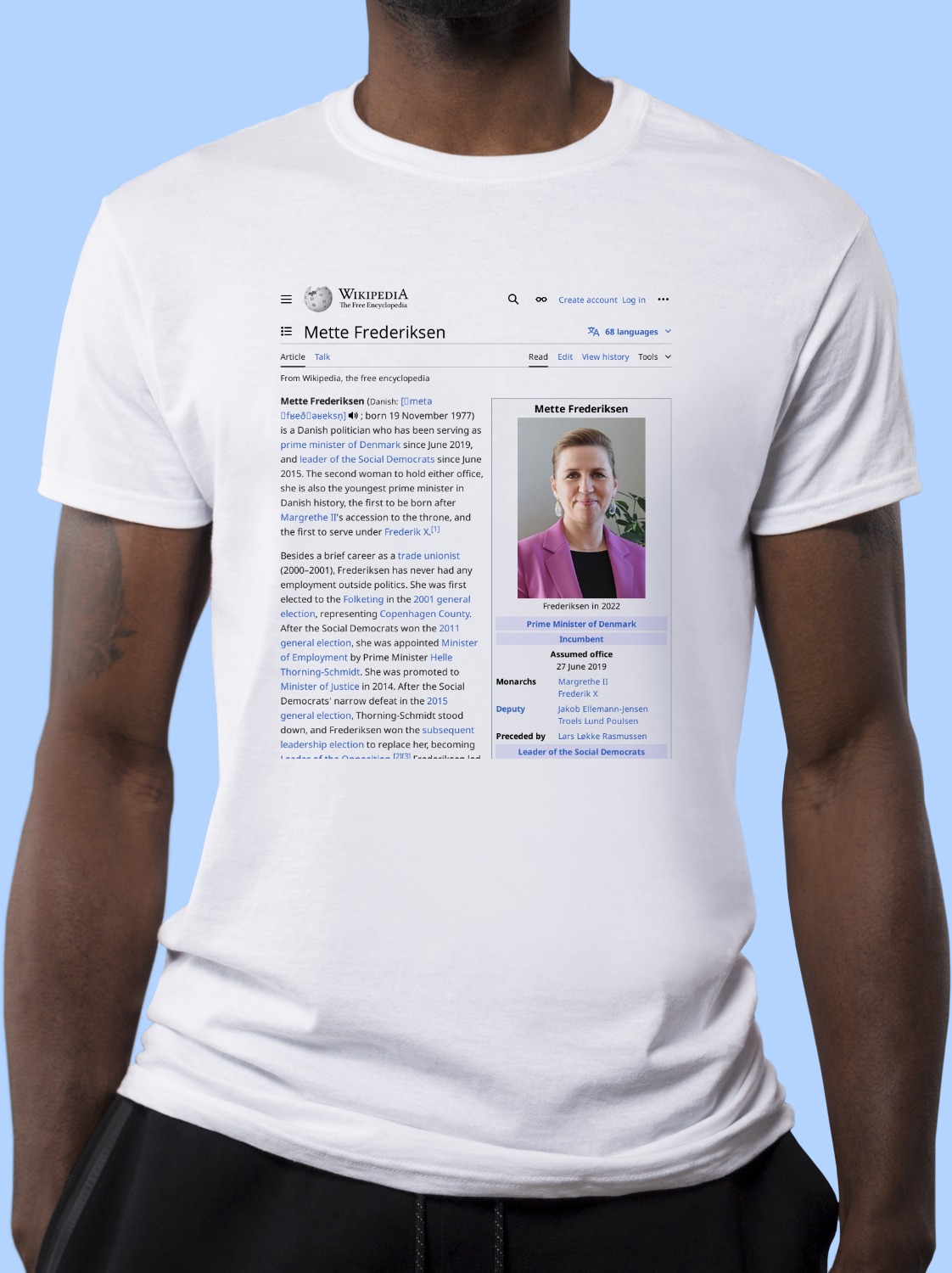 Mette_Frederiksen Wikipedia Shirt