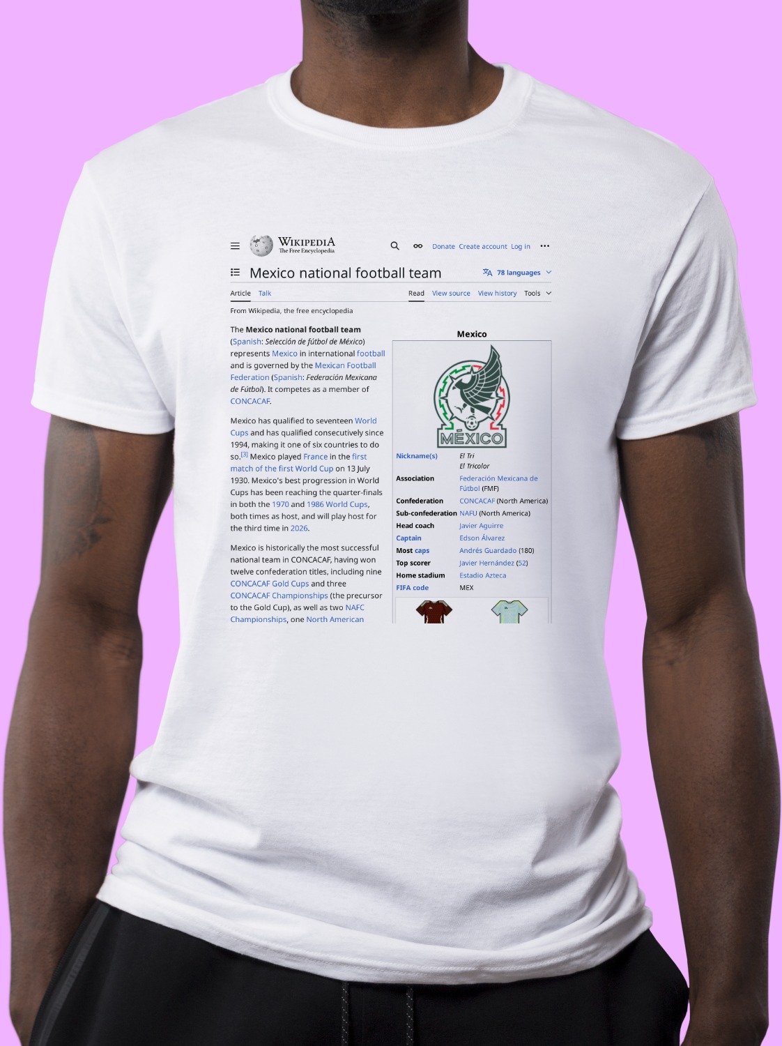 Mexico_national_football_team Wikipedia Shirt