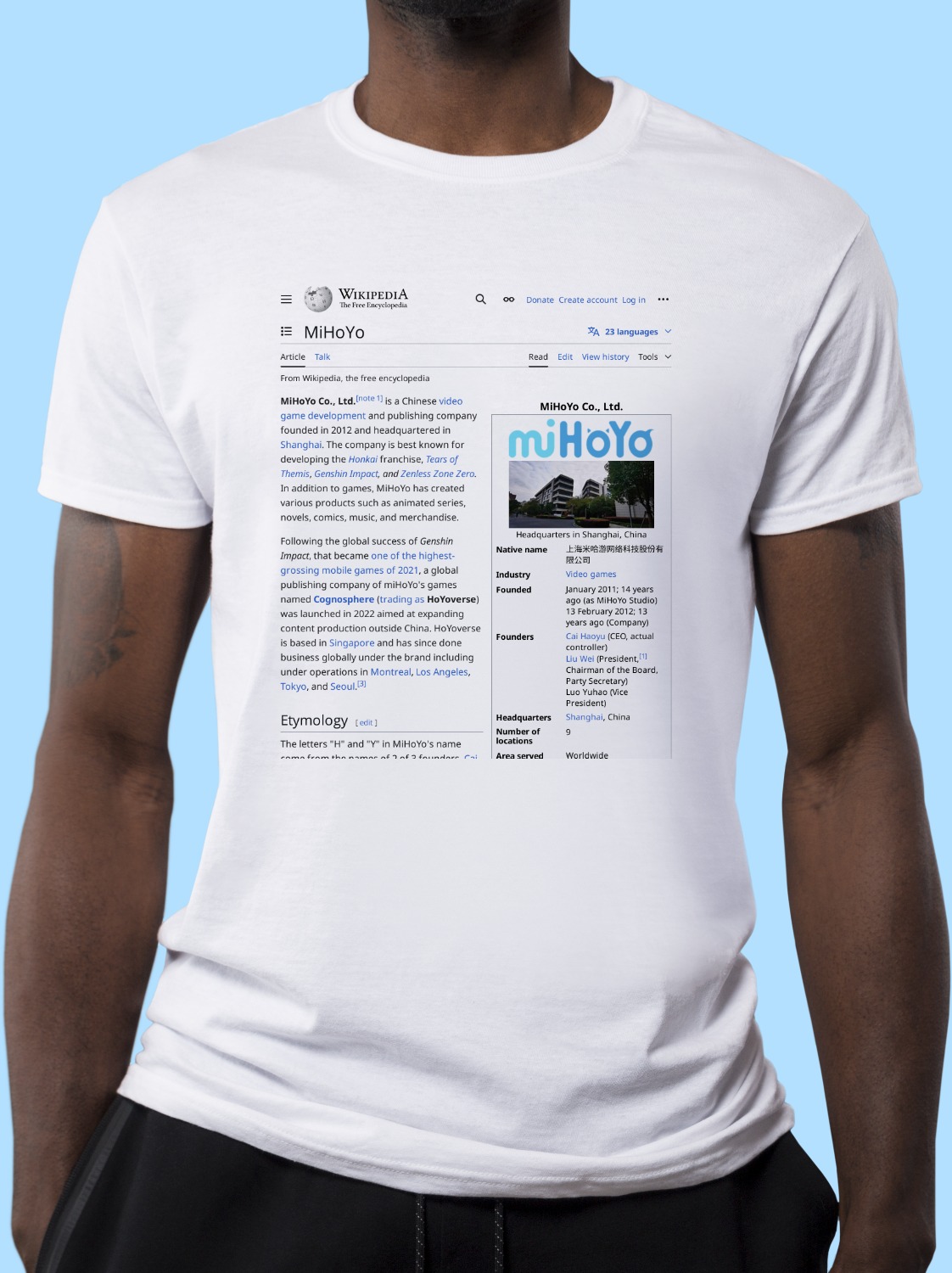 MiHoYo Wikipedia Shirt