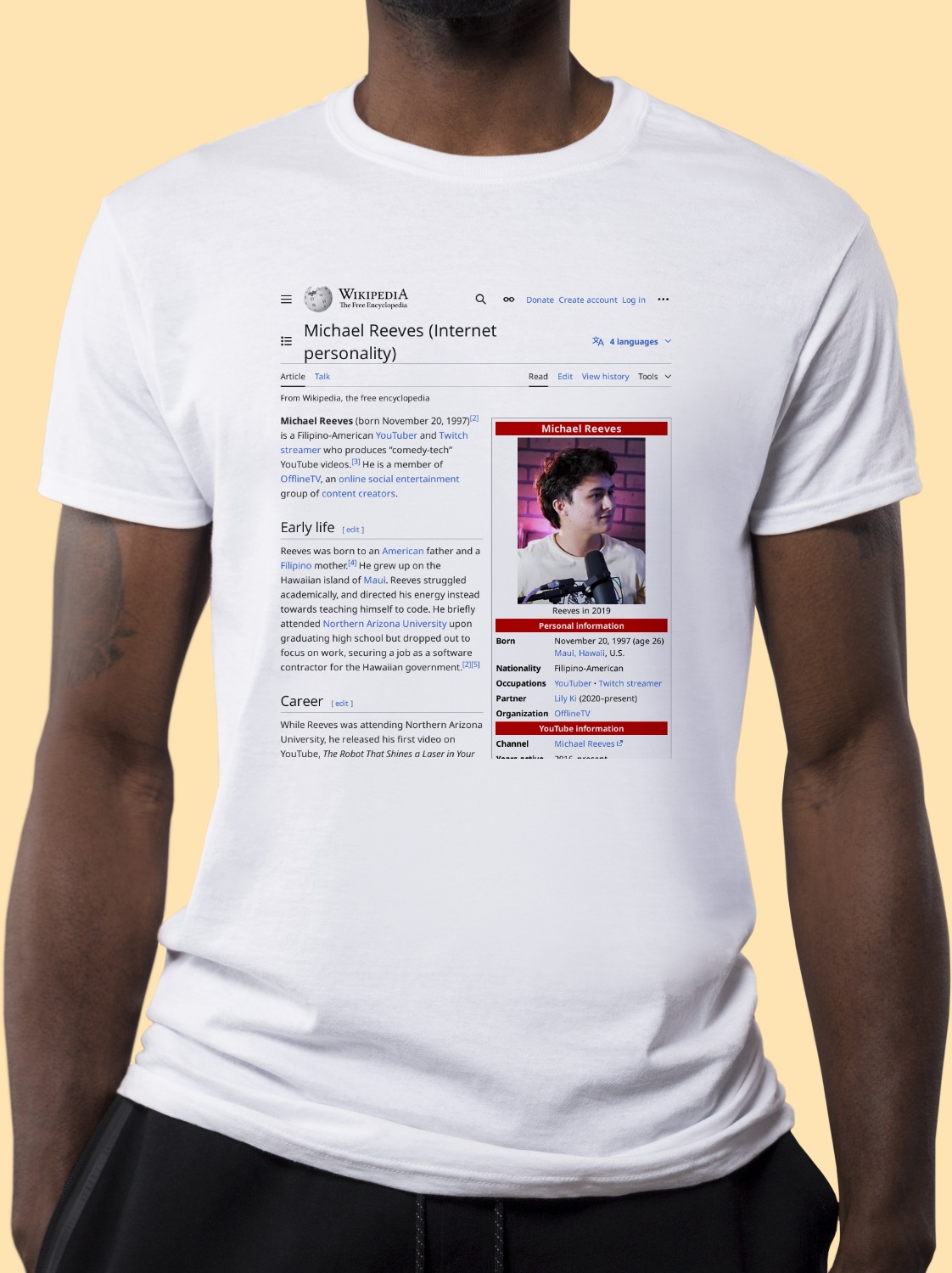 Michael_Reeves_(YouTuber) Wikipedia Shirt