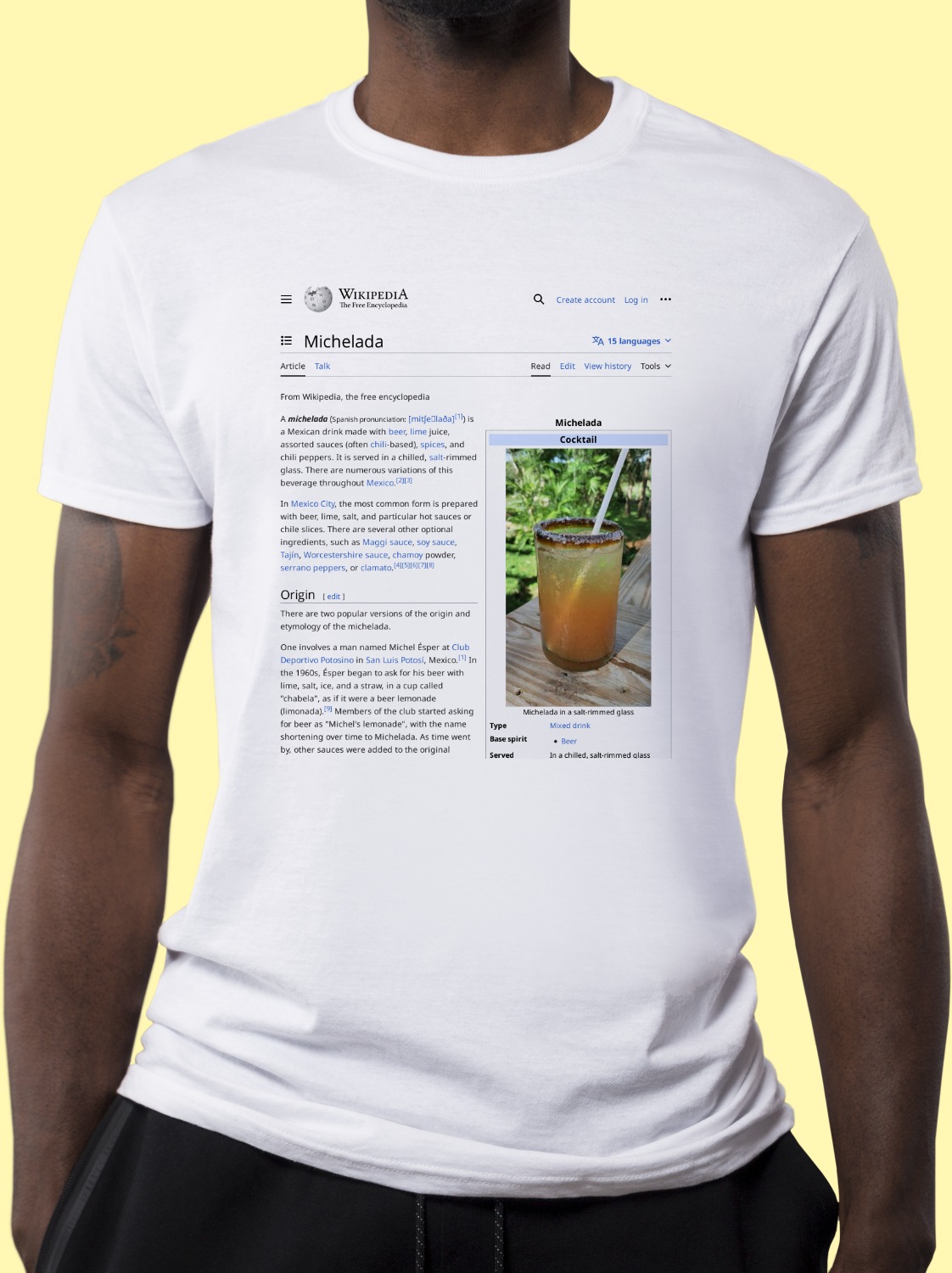 Michelada Wikipedia Shirt