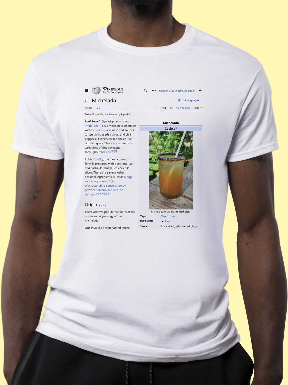 Michelada Wikipedia Shirt