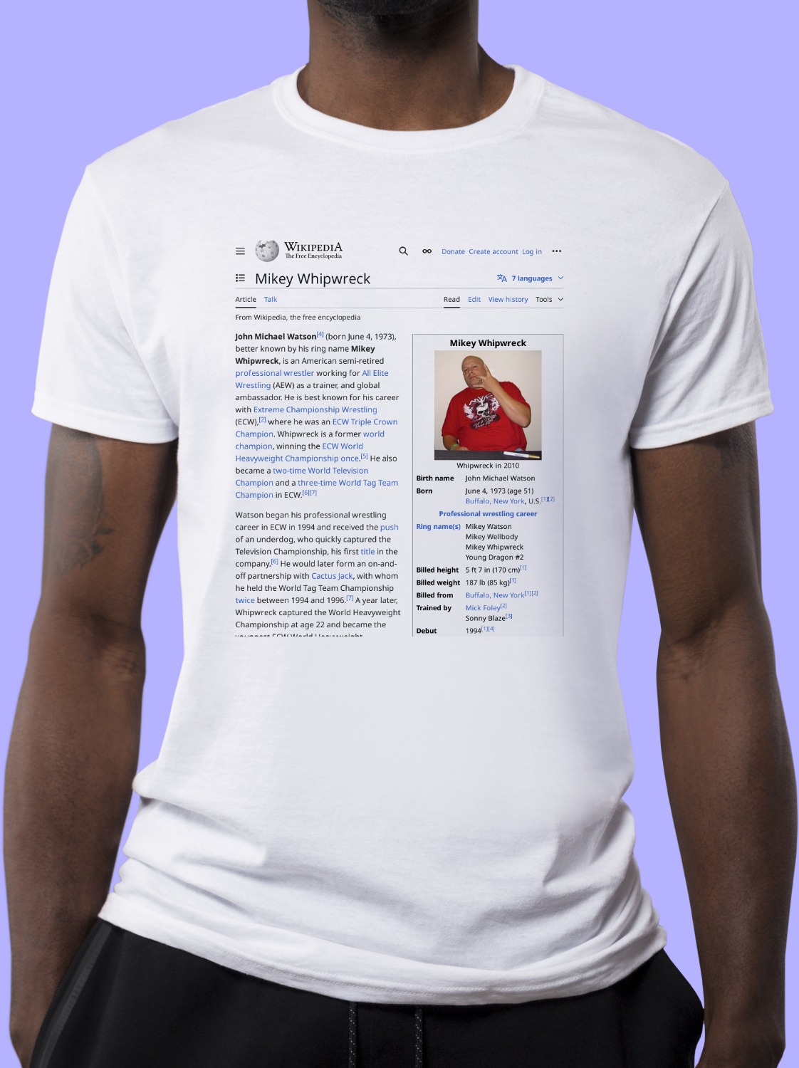 Mikey_Whipwreck Wikipedia Shirt