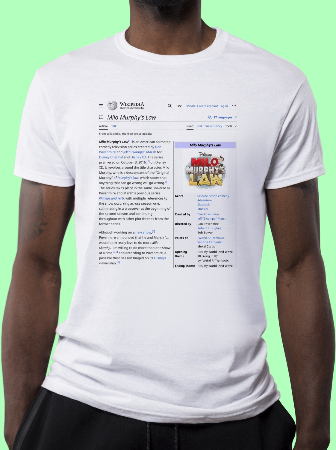 Milo_Murphy's_Law Wikipedia Shirt