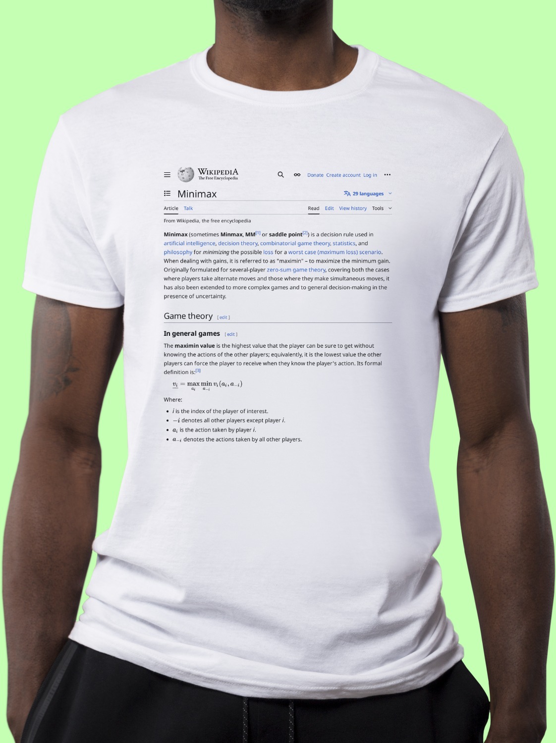 Minimax Wikipedia Shirt