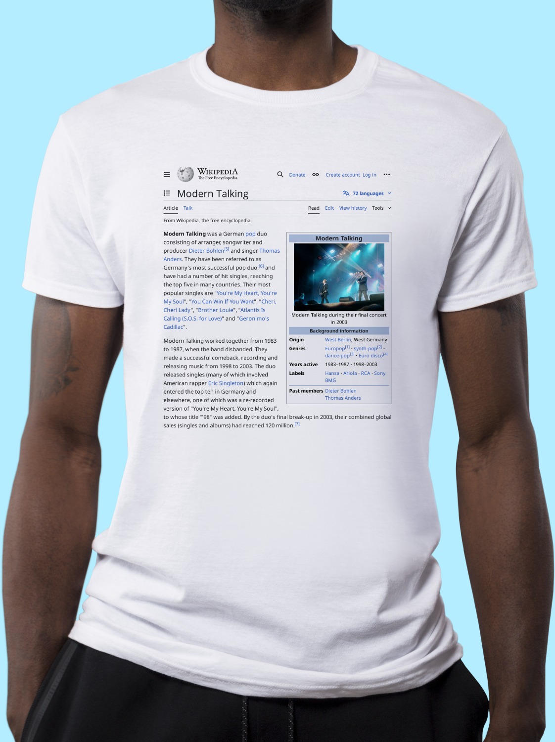 Modern_Talking Wikipedia Shirt