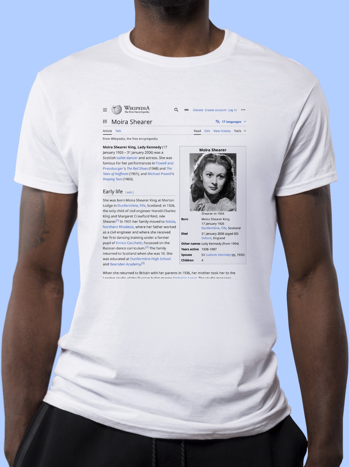 Moira_Shearer Wikipedia Shirt