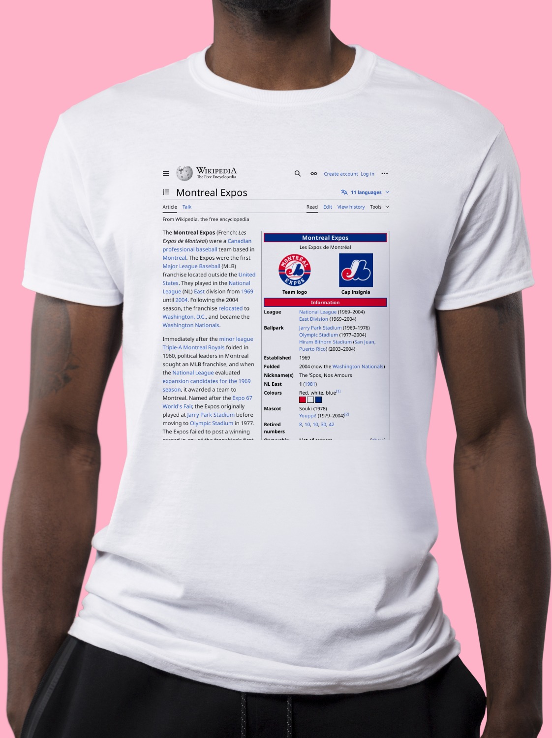 Montreal_Expos Wikipedia Shirt