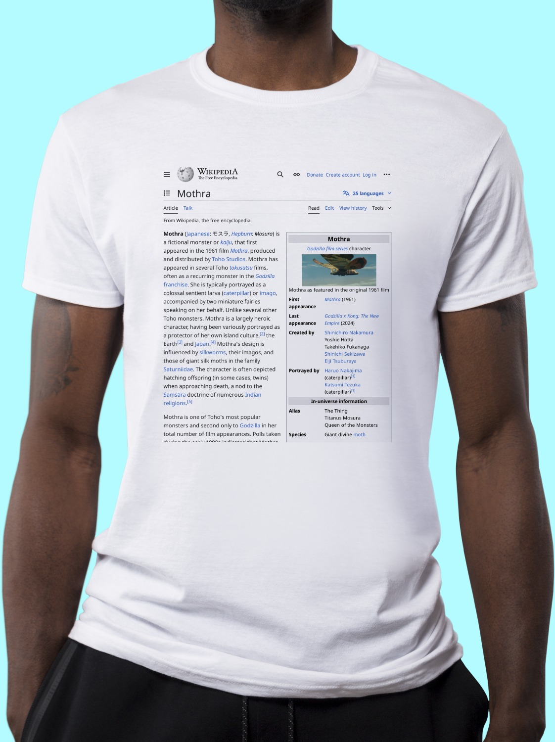 Mothra Wikipedia Shirt