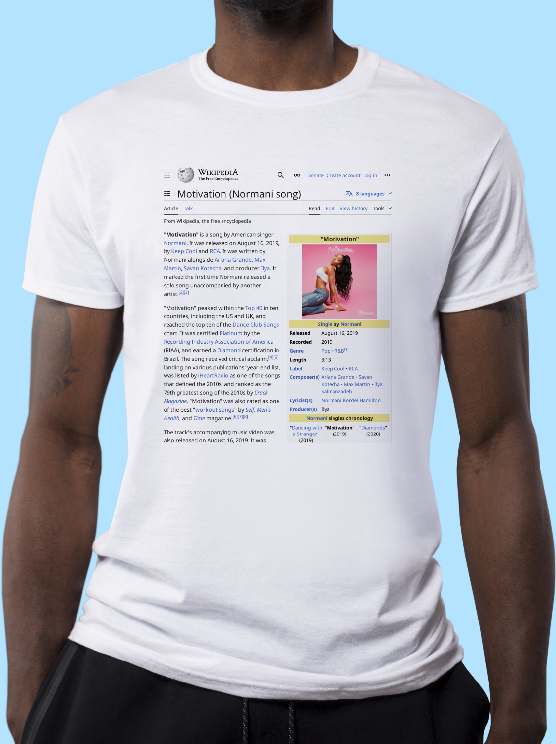 Motivation_(Normani_song) Wikipedia Shirt