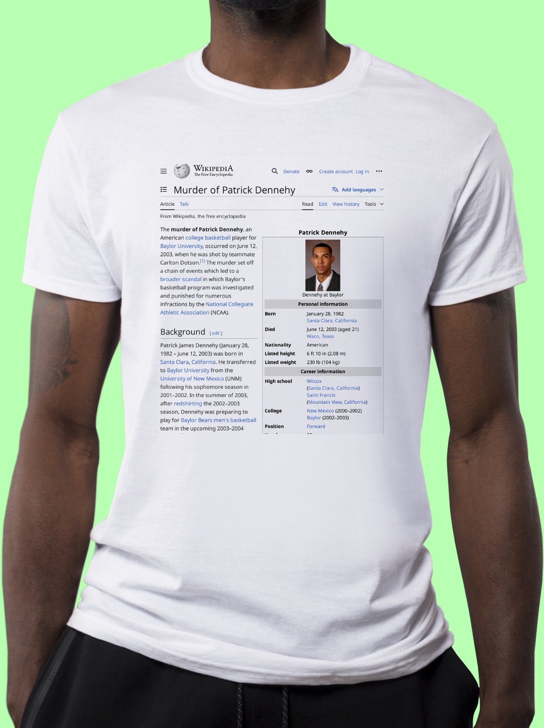 Murder_of_Patrick_Dennehy Wikipedia Shirt