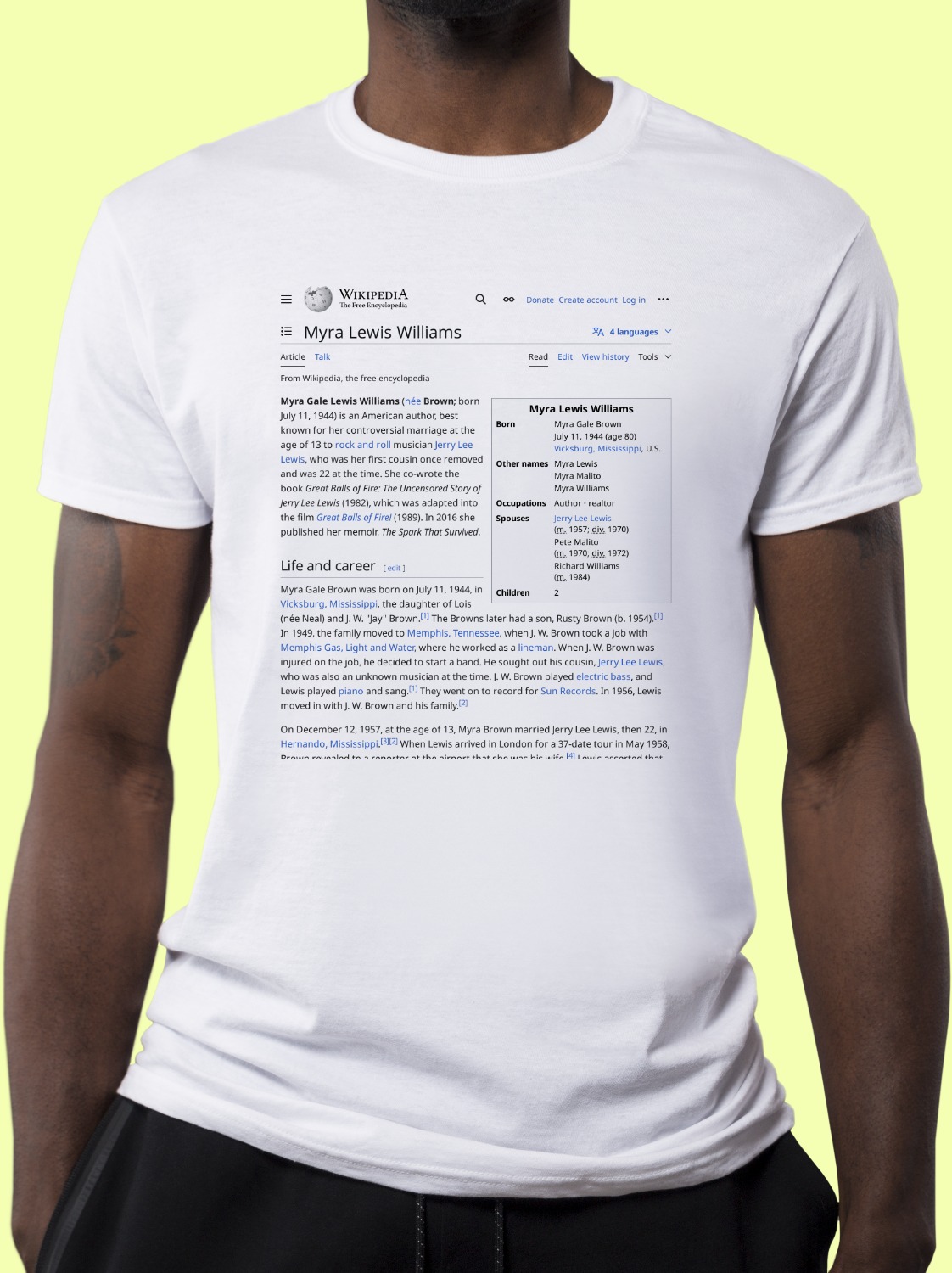 Myra_Gale_Brown Wikipedia Shirt