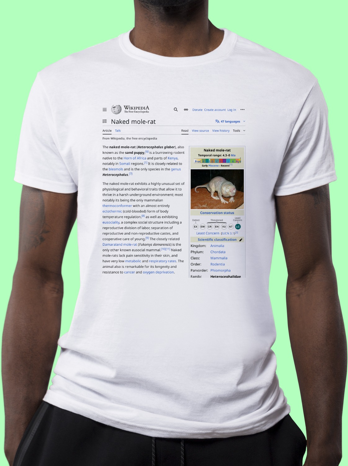Naked_mole-rat Wikipedia Shirt