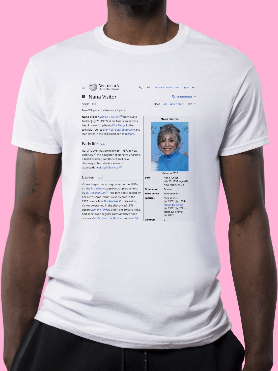 Nana_Visitor Wikipedia Shirt
