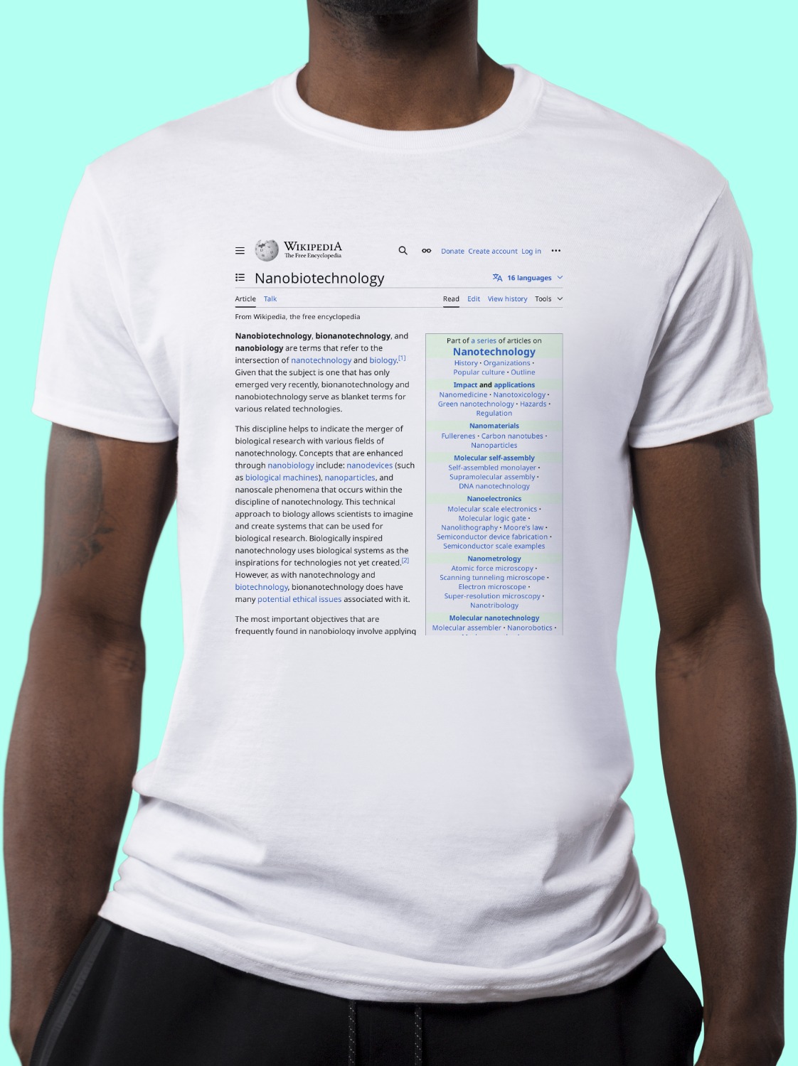 Nanobiotechnology Wikipedia Shirt