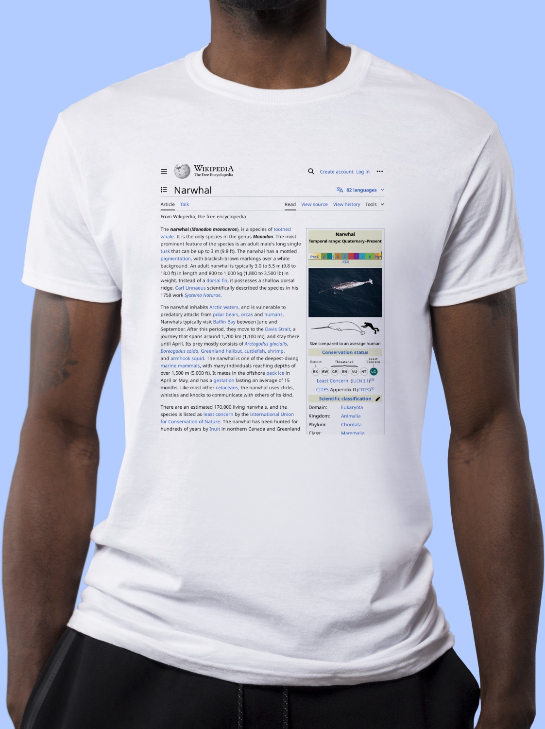 Narwhal Wikipedia Shirt