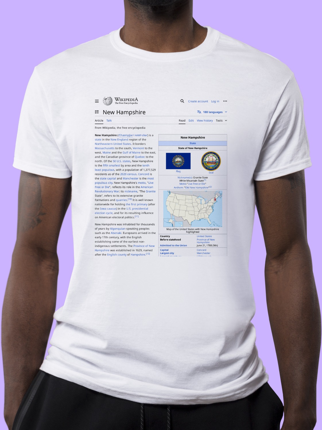 New_Hampshire Wikipedia Shirt