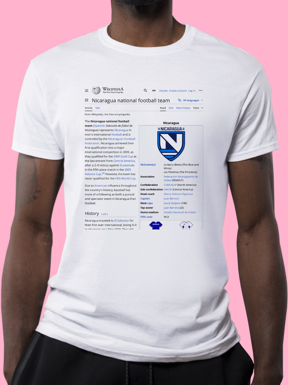 Nicaragua_national_football_team Wikipedia Shirt