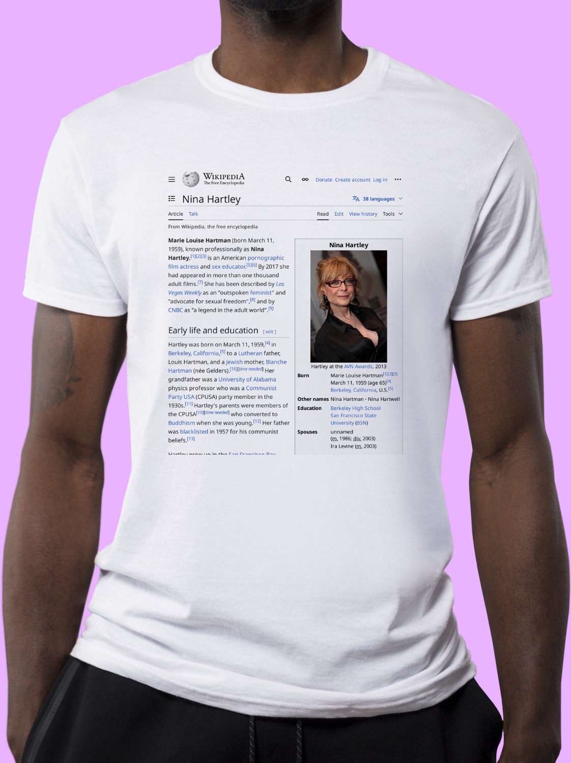Nina_Hartley Wikipedia Shirt