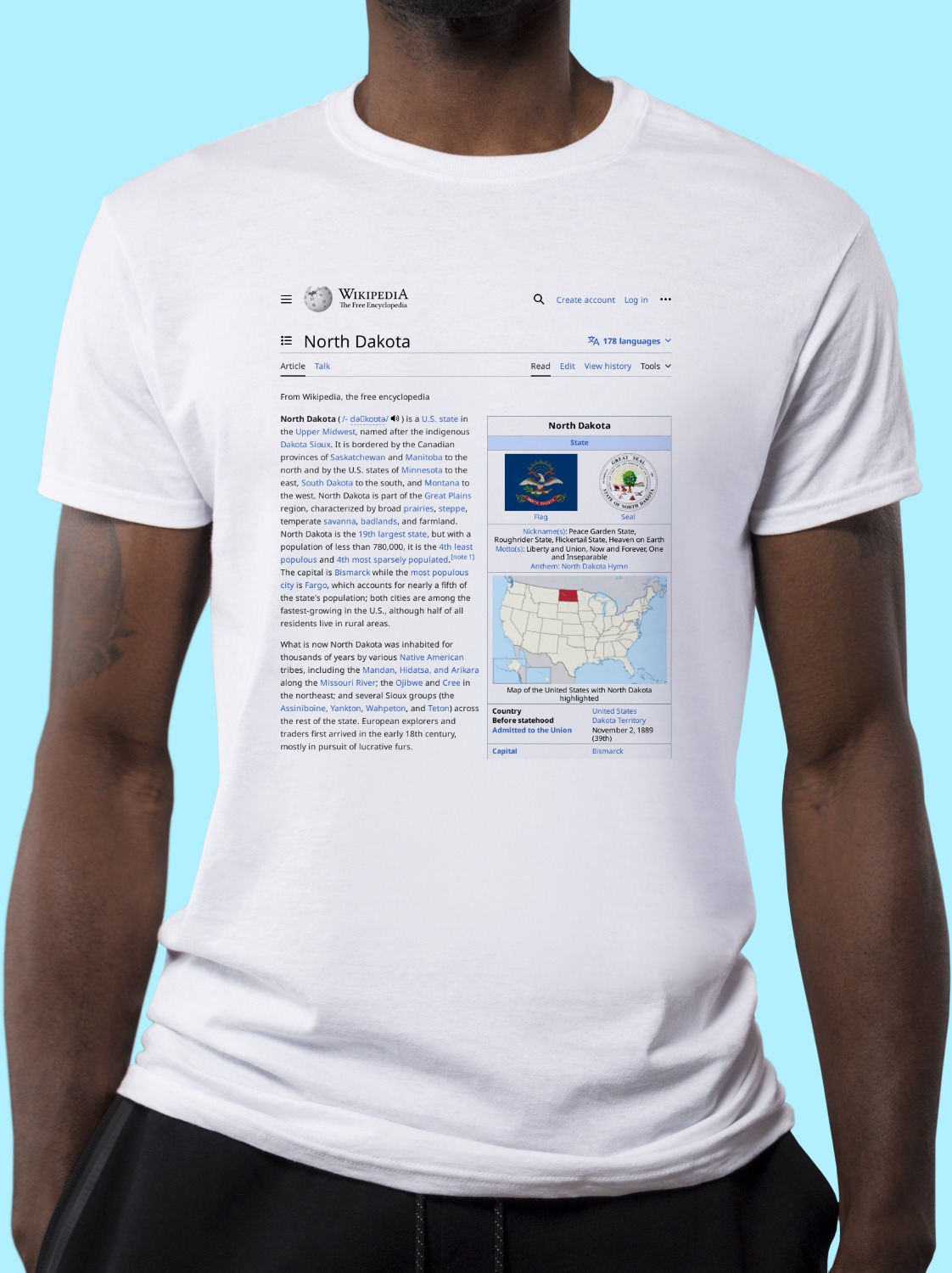 North_Dakota Wikipedia Shirt