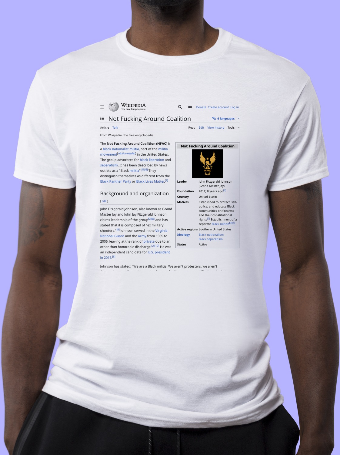Not_Fucking_Around_Coalition Wikipedia Shirt