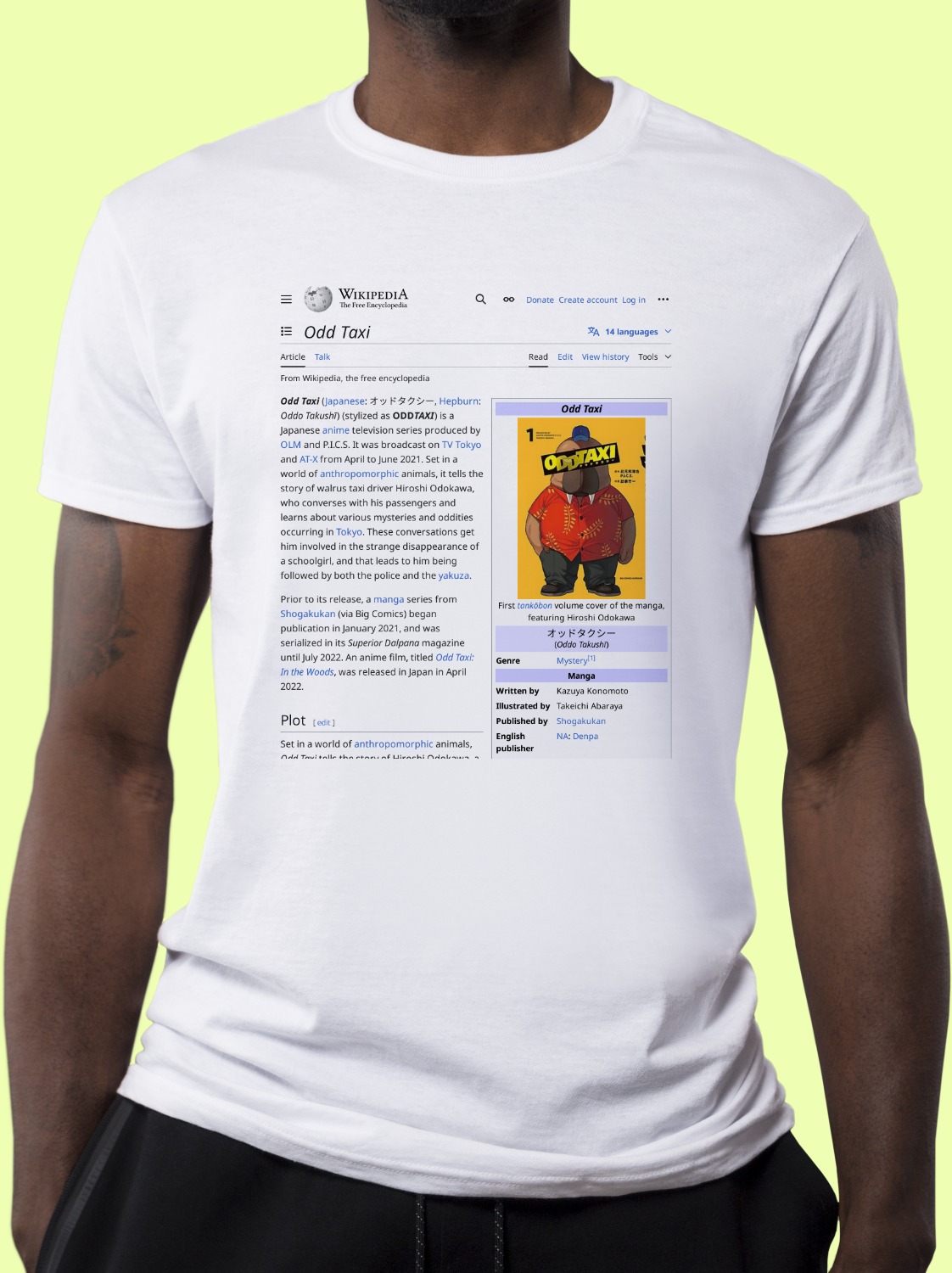 Odd Taxi Wikipedia T-Shirt