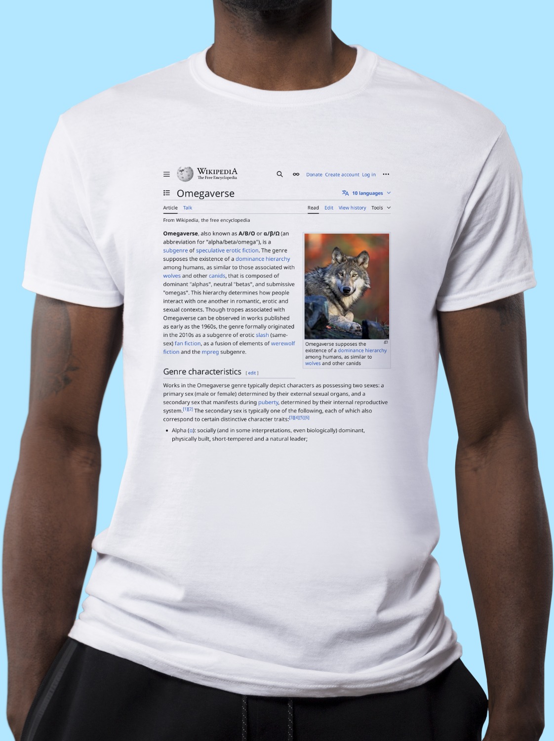 Omegaverse Wikipedia Shirt