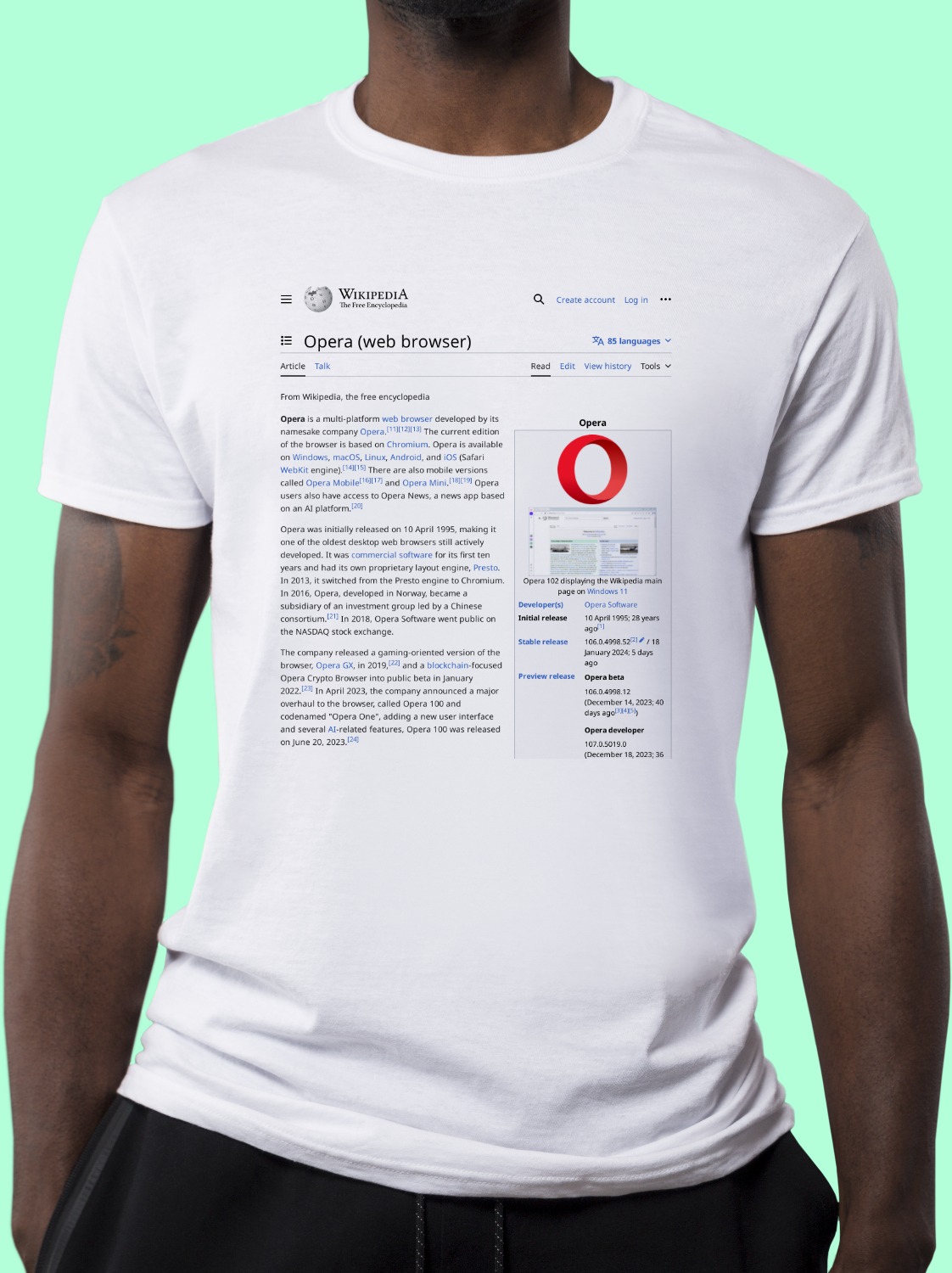 Opera_(web_browser) Wikipedia Shirt