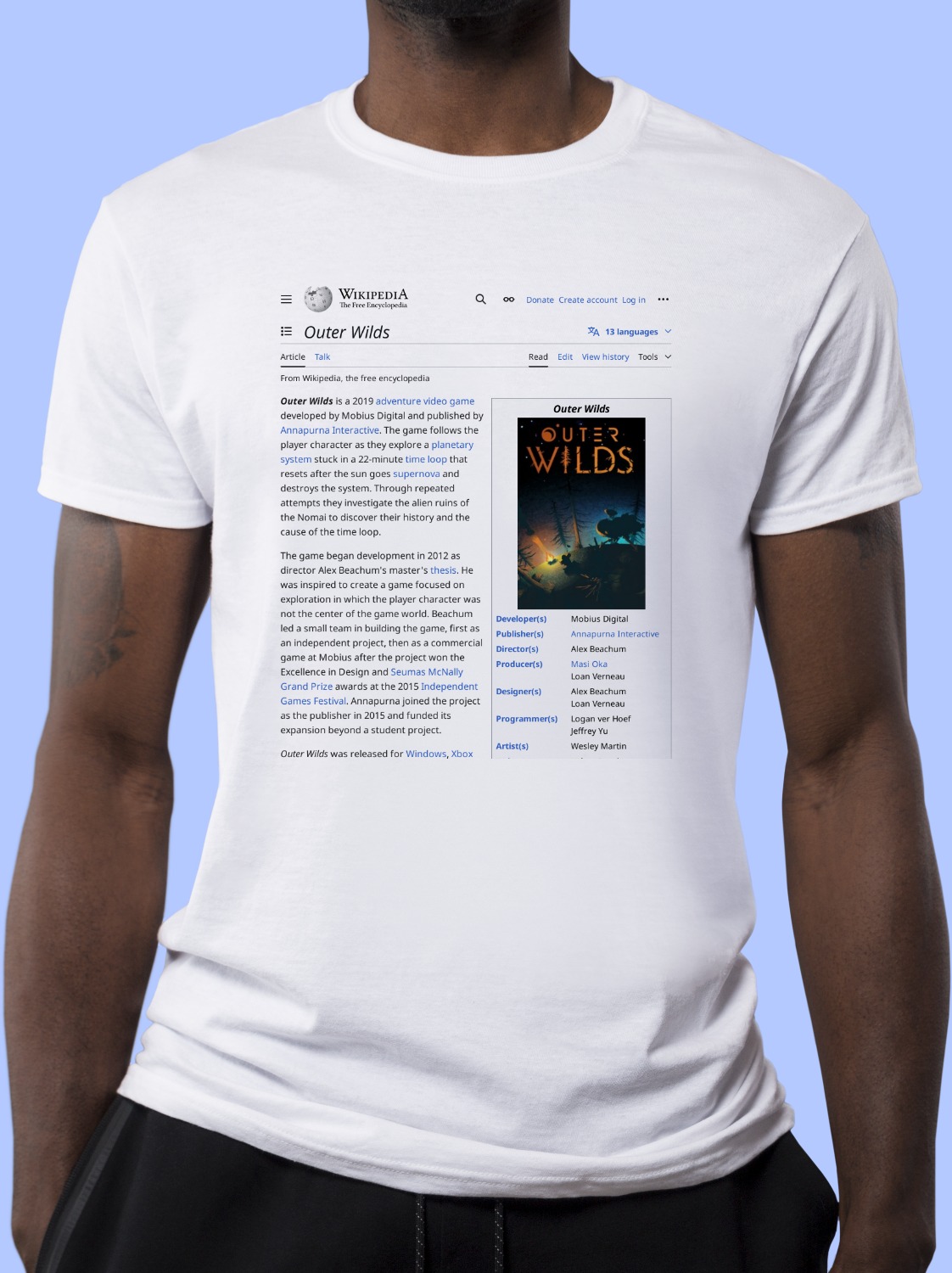 Outer_Wilds Wikipedia Shirt