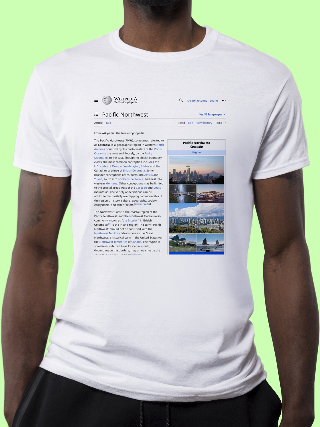Pacific_Northwest Wikipedia Shirt