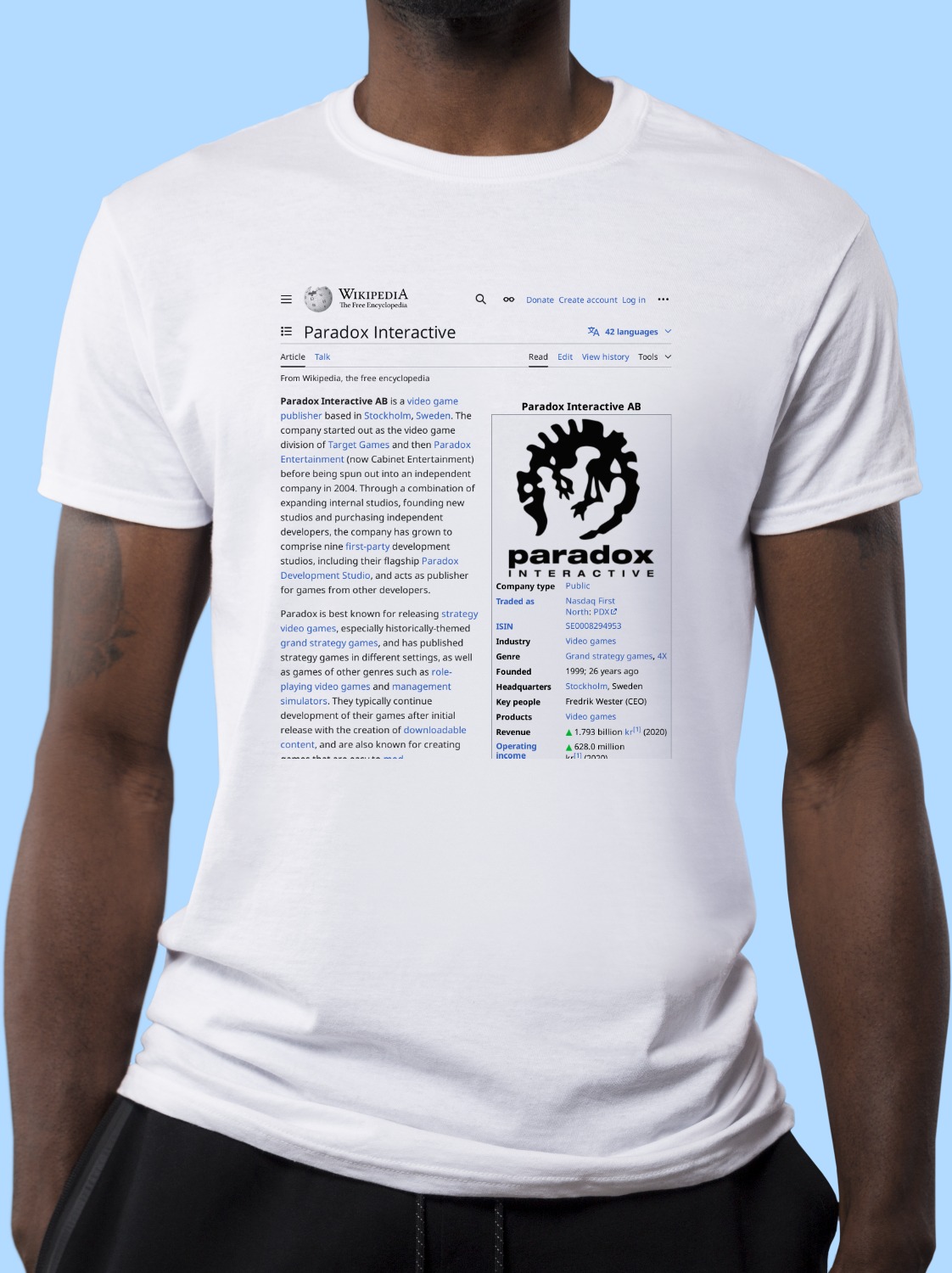 Paradox_Interactive Wikipedia Shirt
