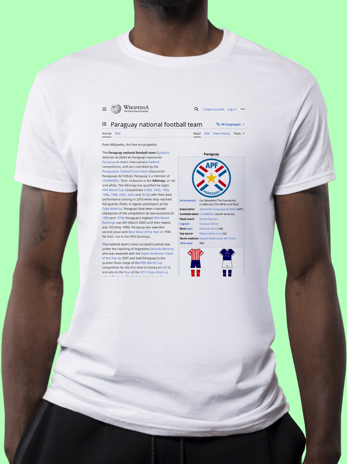 Paraguay_national_football_team Wikipedia Shirt