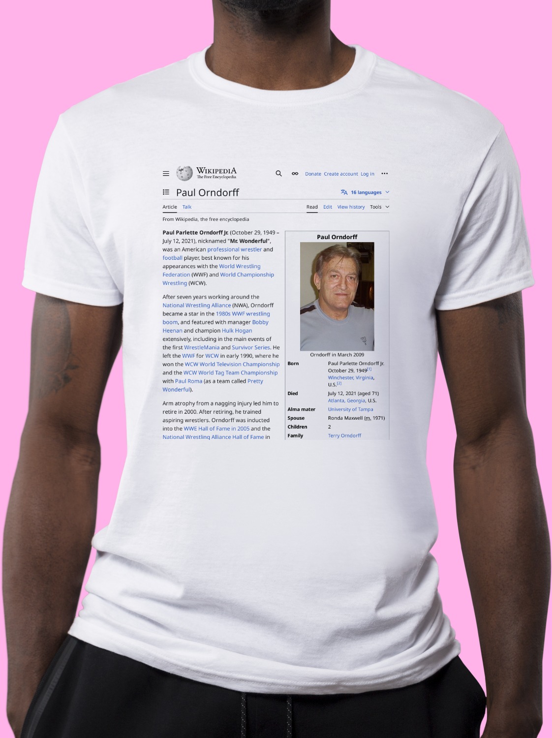 paul orndorff shirt